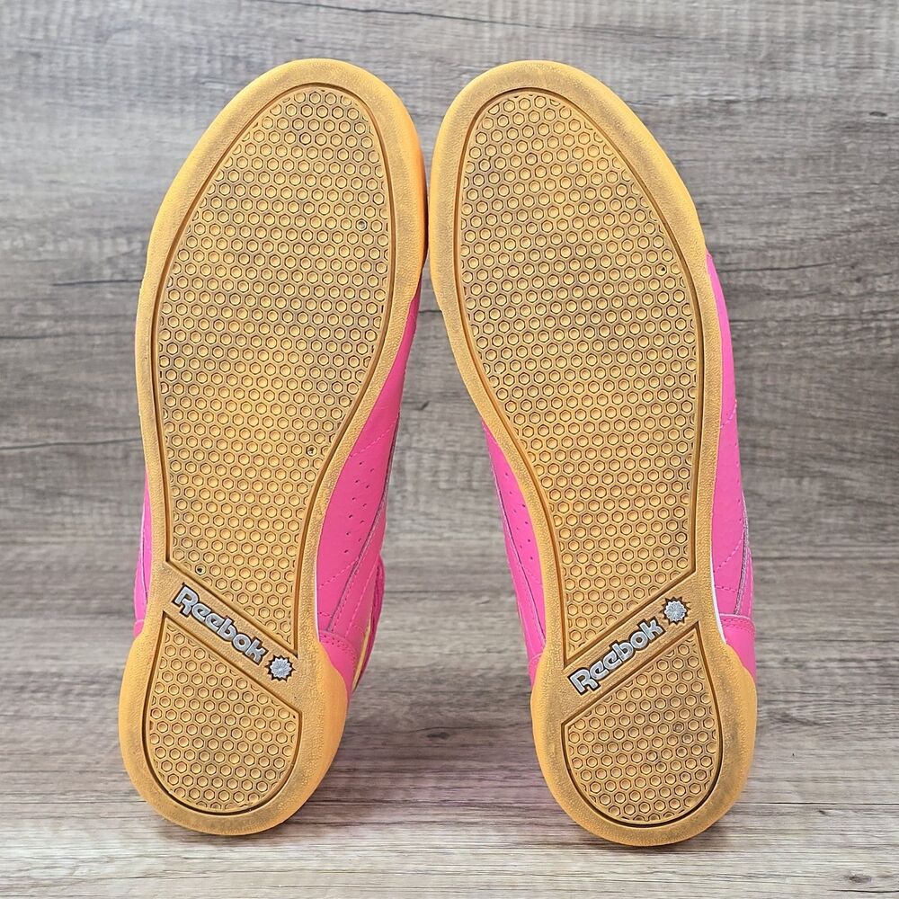 Reebok Freestyle Hi Classic Size 5 Women's Size 6.5 Hot Pink Orange Shoes M46765 - Picture 9 of 10